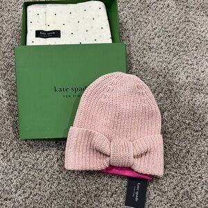 Kate Spade Blush Pink Knit Bow Hat